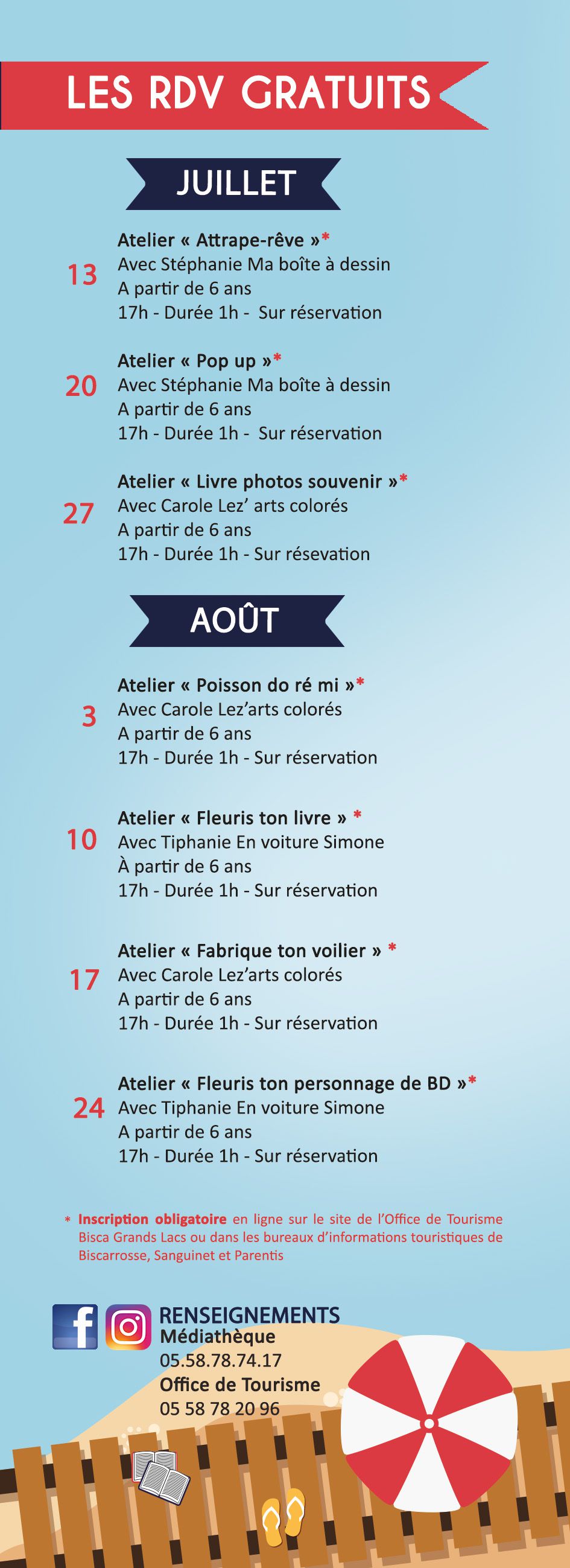 marque page 21x7 verso biblio sur la plage 2021